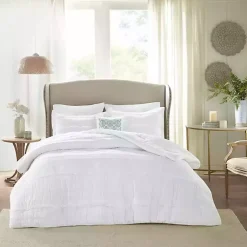 Kirklands Home Comforters|White Quilted California King 5-pc. Comforter Set