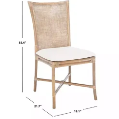 Kirklands Home Dining Chairs|Rattan Chiara Dining Chairs, Set of 2 White