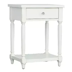 Kirklands Home Accent & End Tables|Rectangle Accent Table with Charging Station White
