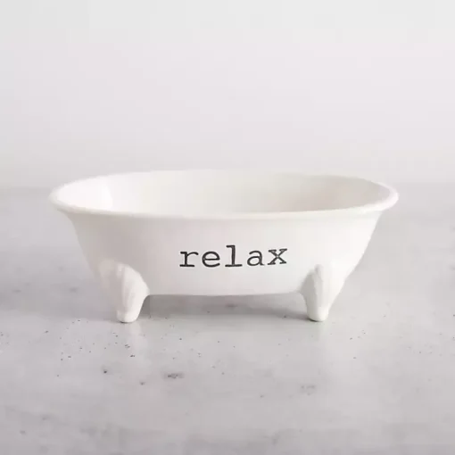 Kirklands Home Bathroom Accessories|Relax Bathtub Bathroom Tray White