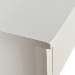 Kirklands Home Console Tables|Ribbed Wood 2-Drawer Colleen Console Table White