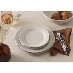 Kirklands Home Dinnerware|Ridge 12-pc. Stoneware Dinnerware Set White