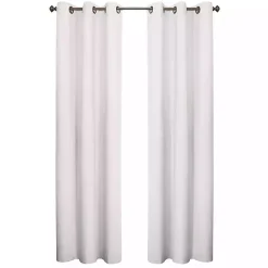Kirklands Home Curtains & Drapes|Room Darkening Curtain Panel Set, 84 in. White
