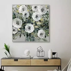 Kirklands Home Framed Art|White Rose Parade Framed Canvas Art Print