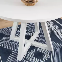 Kirklands Home Dining Tables|Round Criss-Cross Base Dining Table White