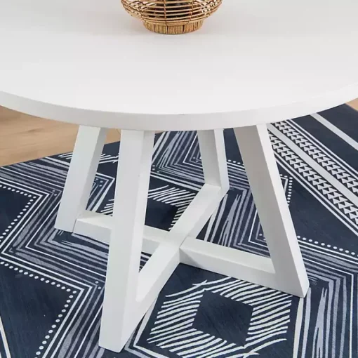 Kirklands Home Dining Tables|Round Criss-Cross Base Dining Table White