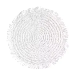 Kirklands Home Table Linens|Rustic Raffia Placemats, Set of 4 White