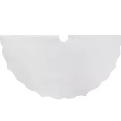 Hot Scalloped Christmas Tree Skirt, 48 in. Christmas Tree Skirts & Collars