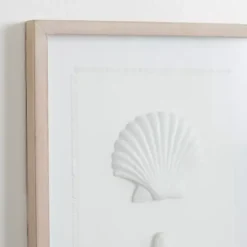 Kirklands Home Wall Plaques|Shells Shadowbox Wall Plaque White