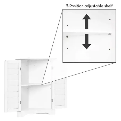 Kirklands Home Bathroom Furniture|Shutter Two Door Corner Storage Cabinet White
