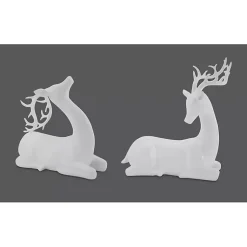New Sitting Reindeer Figurines, Set of 2 Christmas Decorations