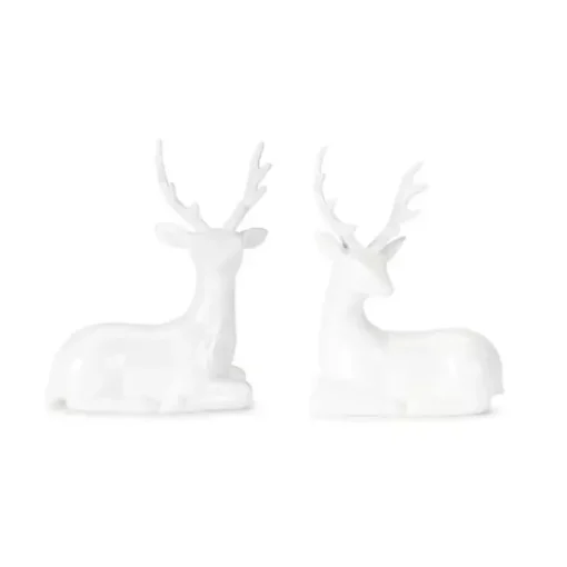 Sitting Reindeer Statues, Set of 12 Christmas Decorations