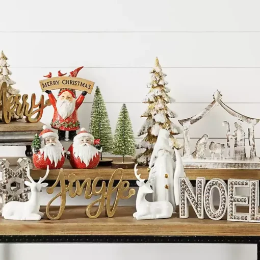 Sitting Reindeer Statues, Set of 12 Christmas Decorations