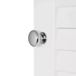 Kirklands Home Bathroom Furniture|Slatted 2-Door Bathroom Storage Cabinet White