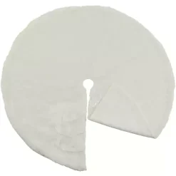 Best Snow Fur Tree Skirt Christmas Tree Skirts & Collars