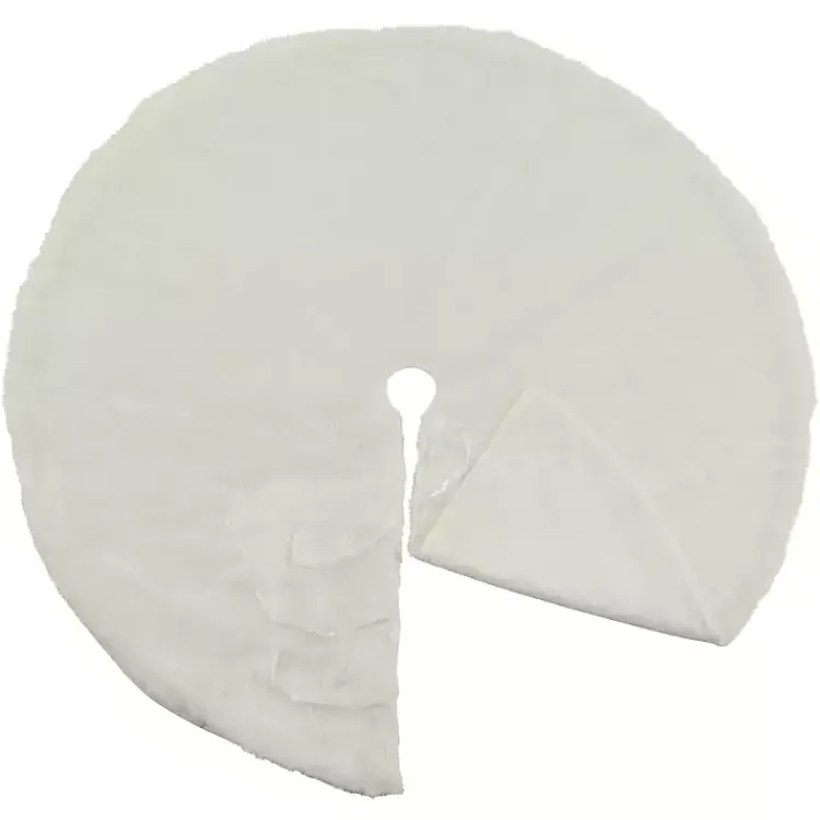 Best Snow Fur Tree Skirt Christmas Tree Skirts & Collars