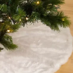 Best Snow Fur Tree Skirt Christmas Tree Skirts & Collars