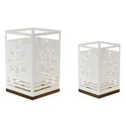 New Snowflake Cutout Candle Holders, Set of 2 Christmas Decorations