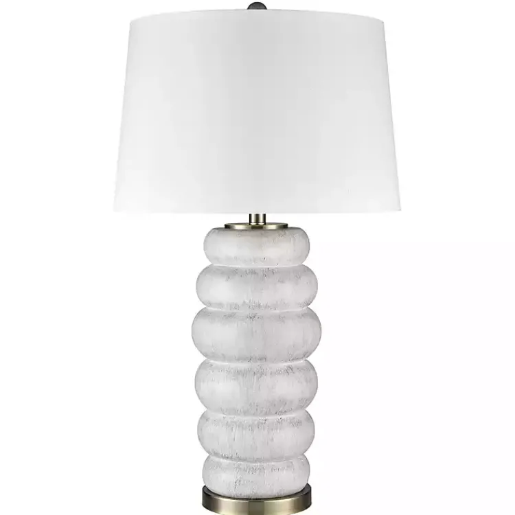 Kirklands Home Table Lamps|Stacked Bubble Table Lamp White