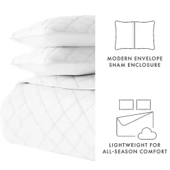 Kirklands Home Quilts|Stitched Diamond 2-pc. Twin Quilt Set White