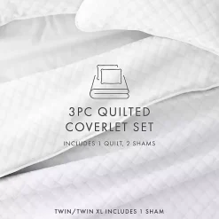 Kirklands Home Quilts|Stitched Diamond 2-pc. Twin Quilt Set White