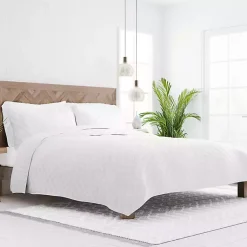Kirklands Home Quilts|Stitched Diamond 3-pc. Queen Quilt Set White