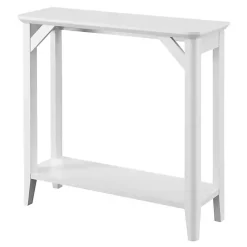 Kirklands Home Console Tables|Tapered Legs Rustic Console Table White