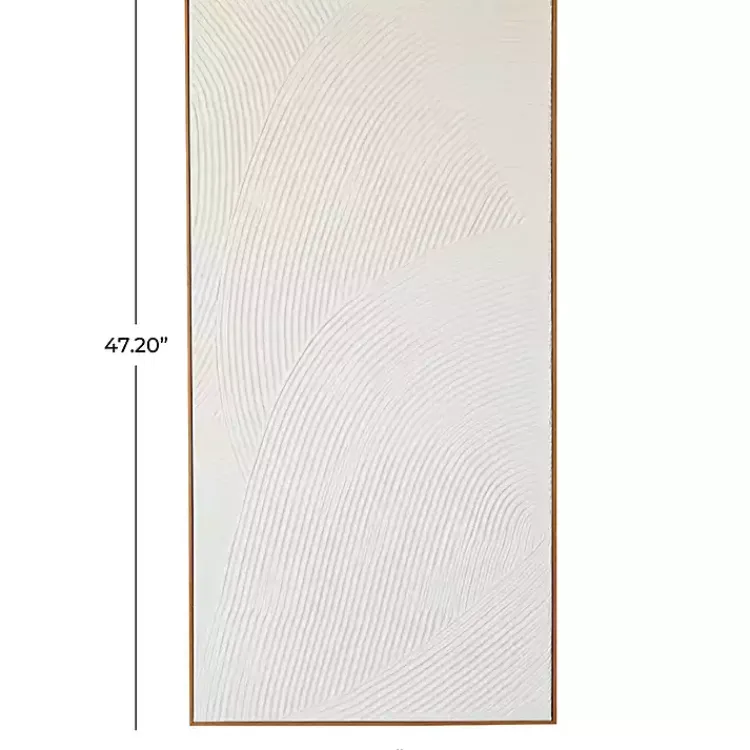 Kirklands Home Canvas Art|Textured Abstract Framed Canvas Art Print White