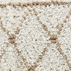 Online White Textured Diamond Lumbar Pillow Pillows