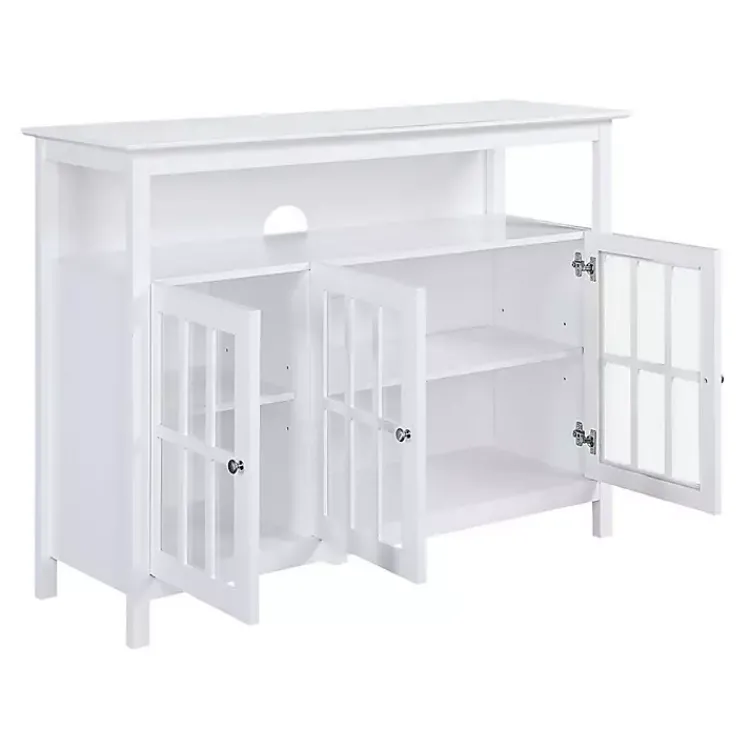 Kirklands Home Tv Stands & Media Consoles|Tiered Deluxe Cali Media Cabinet White