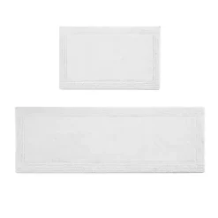 Kirklands Home Bathroom Rugs|Tufted Reversible Bath Mat, 34 in. White