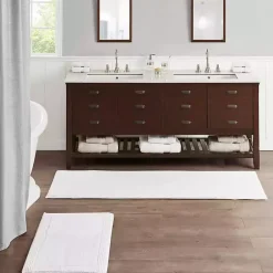 Kirklands Home Bathroom Rugs|Tufted Reversible Bath Mat, 34 in. White