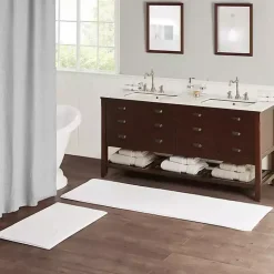 Kirklands Home Bathroom Rugs|Tufted Reversible Bath Runner White