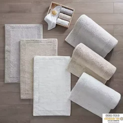 Kirklands Home Bathroom Rugs|Tufted Reversible Bath Runner White