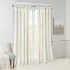 Kirklands Home Curtains & Drapes|Twist Top Curtain Panel, 108 in. White