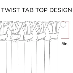 Kirklands Home Curtains & Drapes|Twist Top Curtain Panel, 108 in. White
