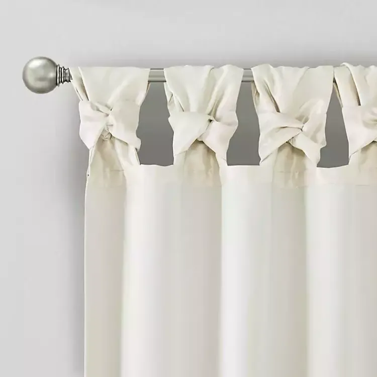 Kirklands Home Curtains & Drapes|Twist Top Curtain Panel, 120 in. White