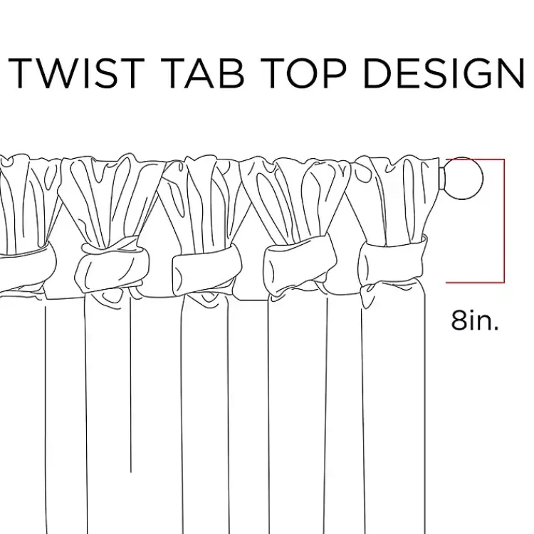Kirklands Home Curtains & Drapes|Twist Top Curtain Panel, 120 in. White