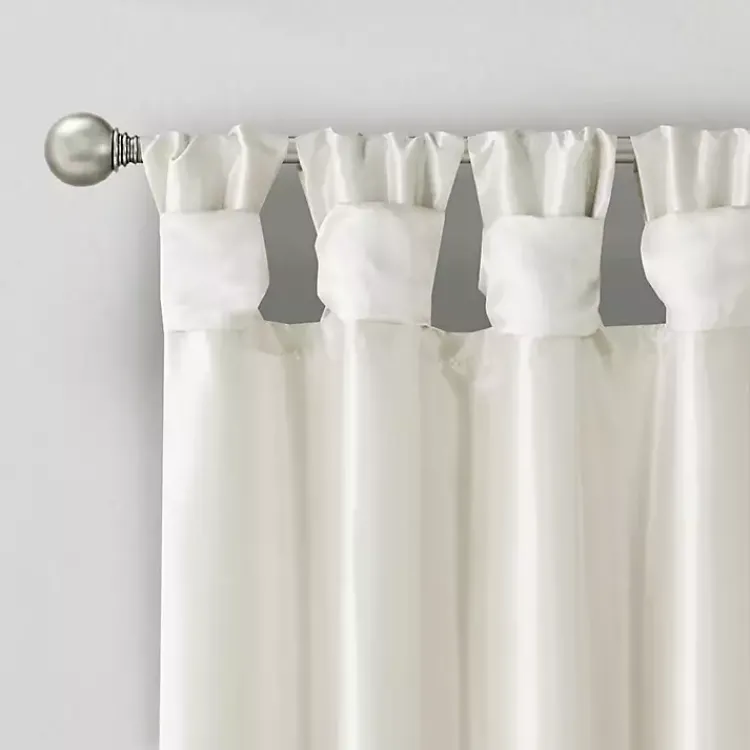 Kirklands Home Curtains & Drapes|Twist Top Curtain Panel, 95 in. White