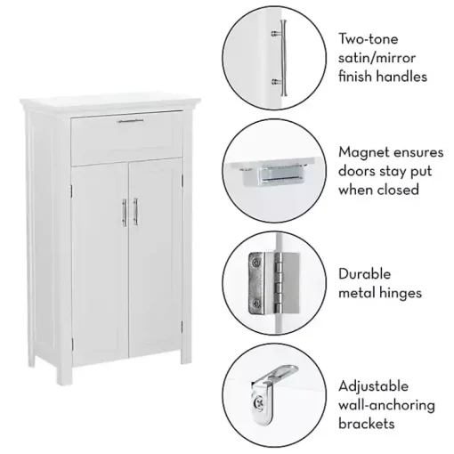 Kirklands Home Cabinets & Sideboards|Two-Door Top Shelf Cabinet White