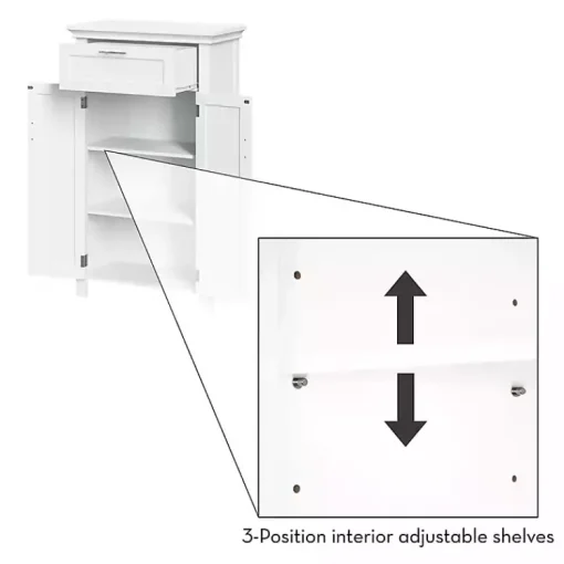Kirklands Home Cabinets & Sideboards|Two-Door Top Shelf Cabinet White