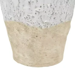 Discount White Two-Tone Ceramic Jug Vase with Handles Vases