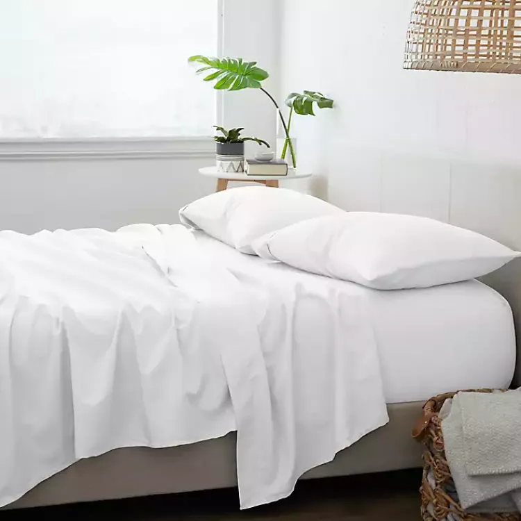 Kirklands Home Bed Sheets|Ultra Soft 4-pc. California King Sheet Set White