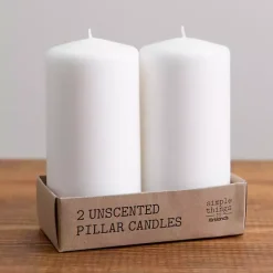 Sale Unscented Pillar Candles, Set of 2 Candles