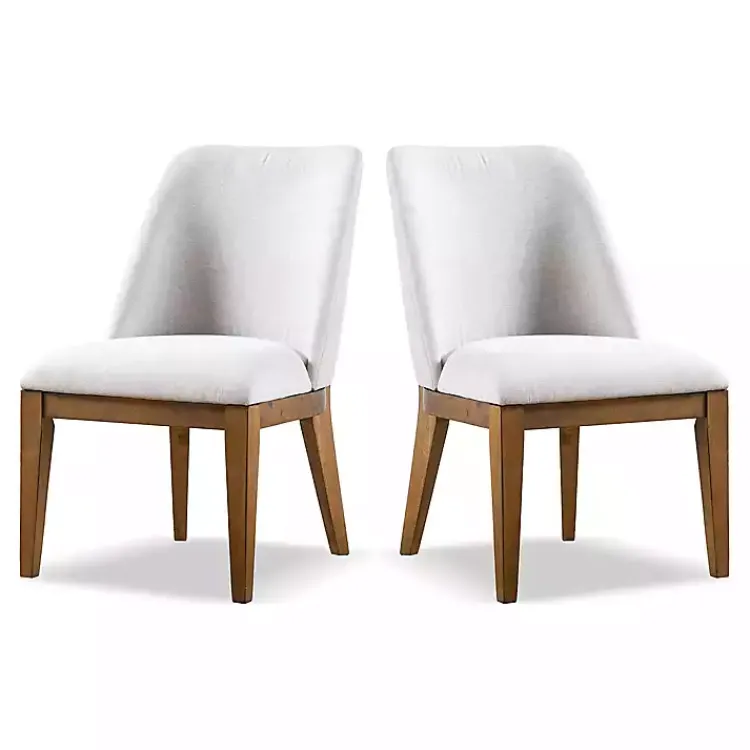 Kirklands Home Dining Chairs|Upholstered Cassie Dining Chairs, Set of 2 White