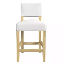 Kirklands Home Bar Stools & Counter Height Stools|Upholstered Wood Counter Stool White
