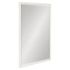 Kirklands Home Decorative Mirrors|White Vintage Beaded Wall Mirror, 36 in.