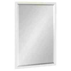 Kirklands Home Decorative Mirrors|White Vintage Beaded Wall Mirror, 30 in.