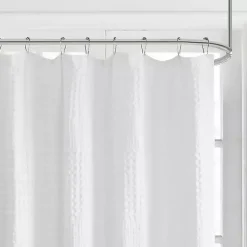 Kirklands Home Shower Curtains|Waffle Cotton Shower Curtain White