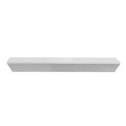 Kirklands Home Shelves|White Wedge Wood Large Floating Shelf
